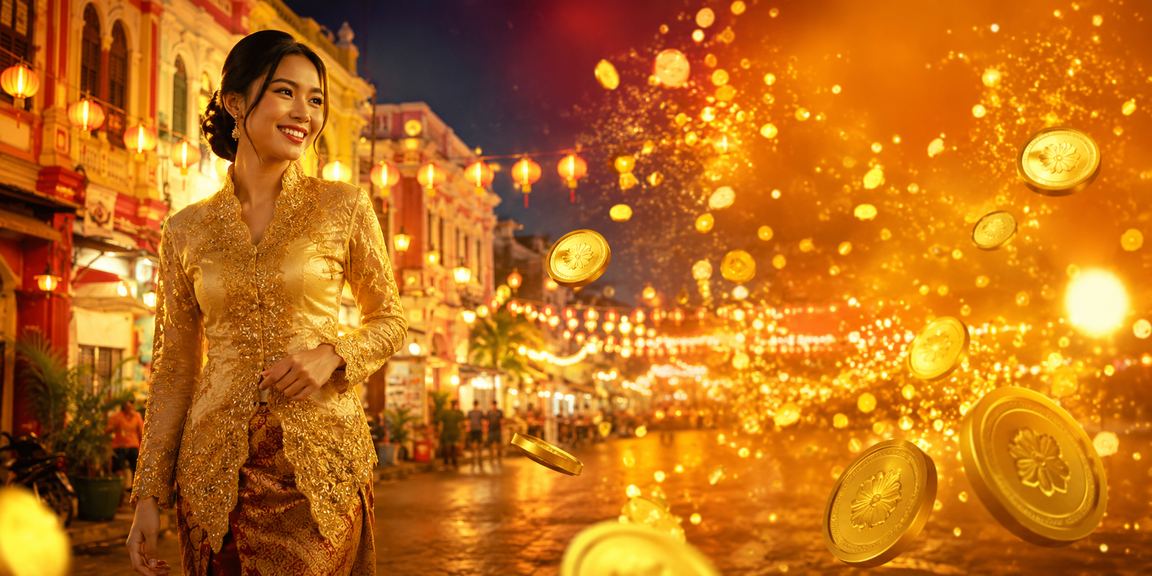 Pemain bertaruh di Penang dengan pakaian kebaya tradisional